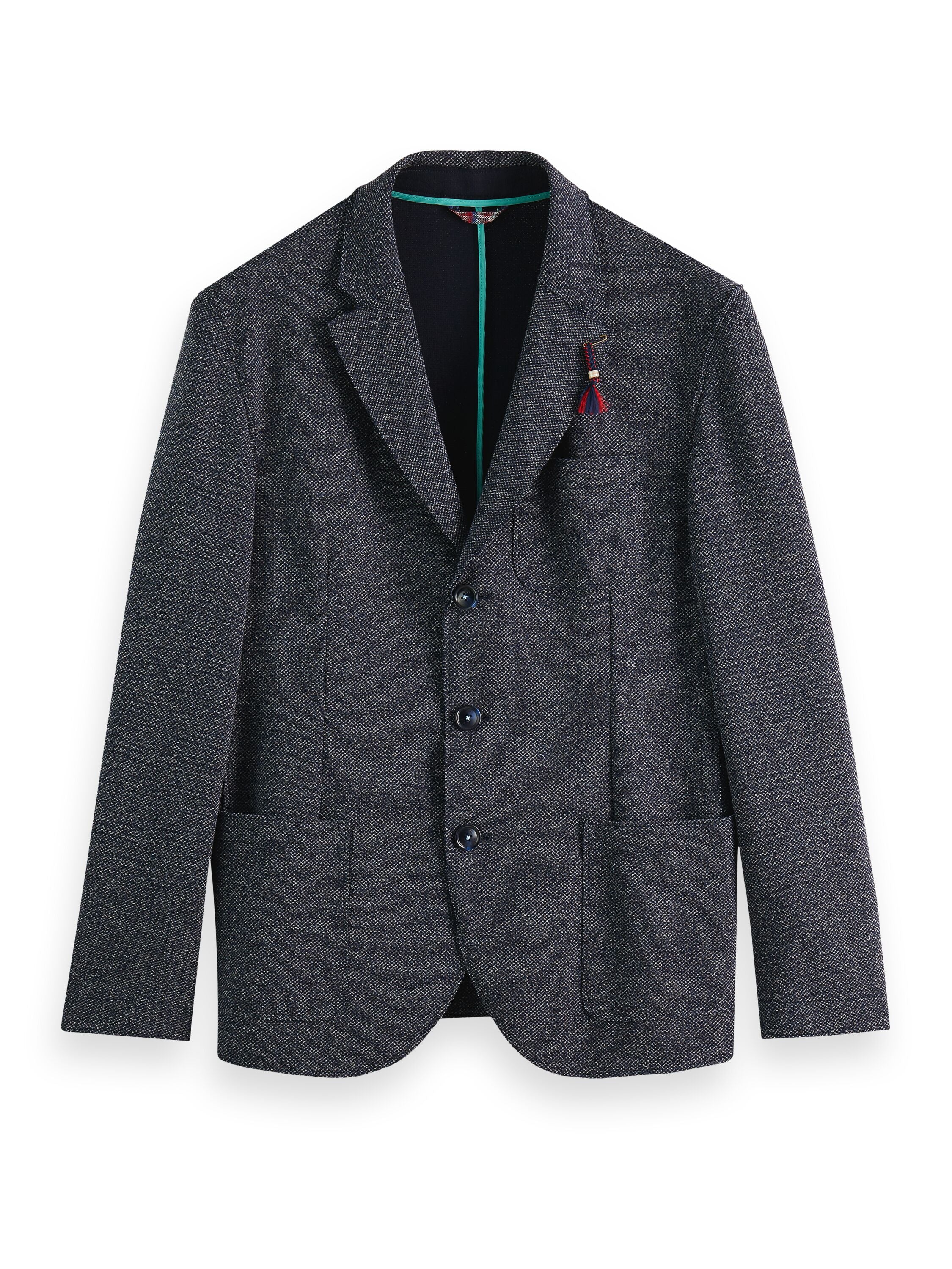 Unconstructed jersey blazer