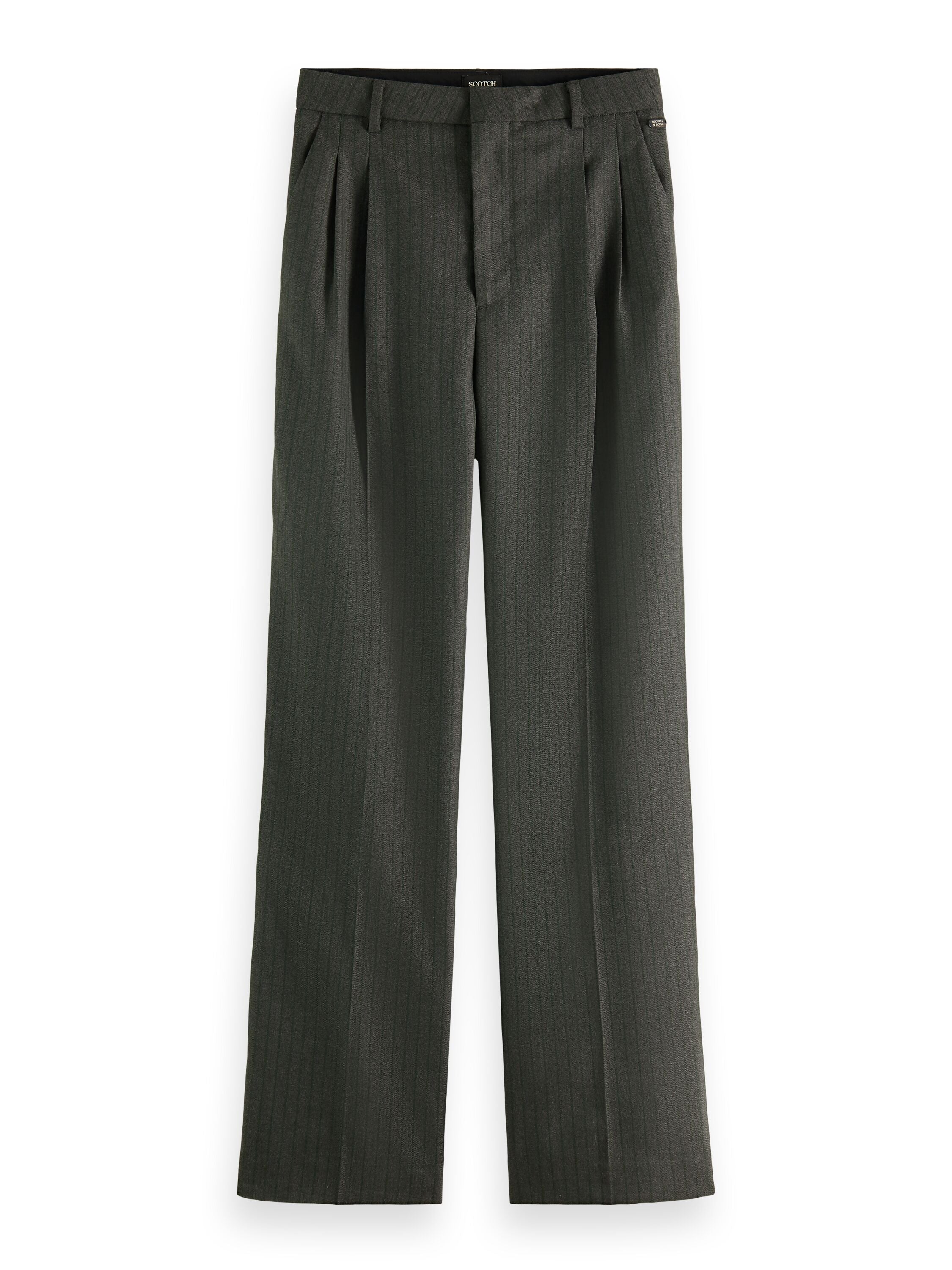 Varsity striped high-rise wide-leg slouchy trousers