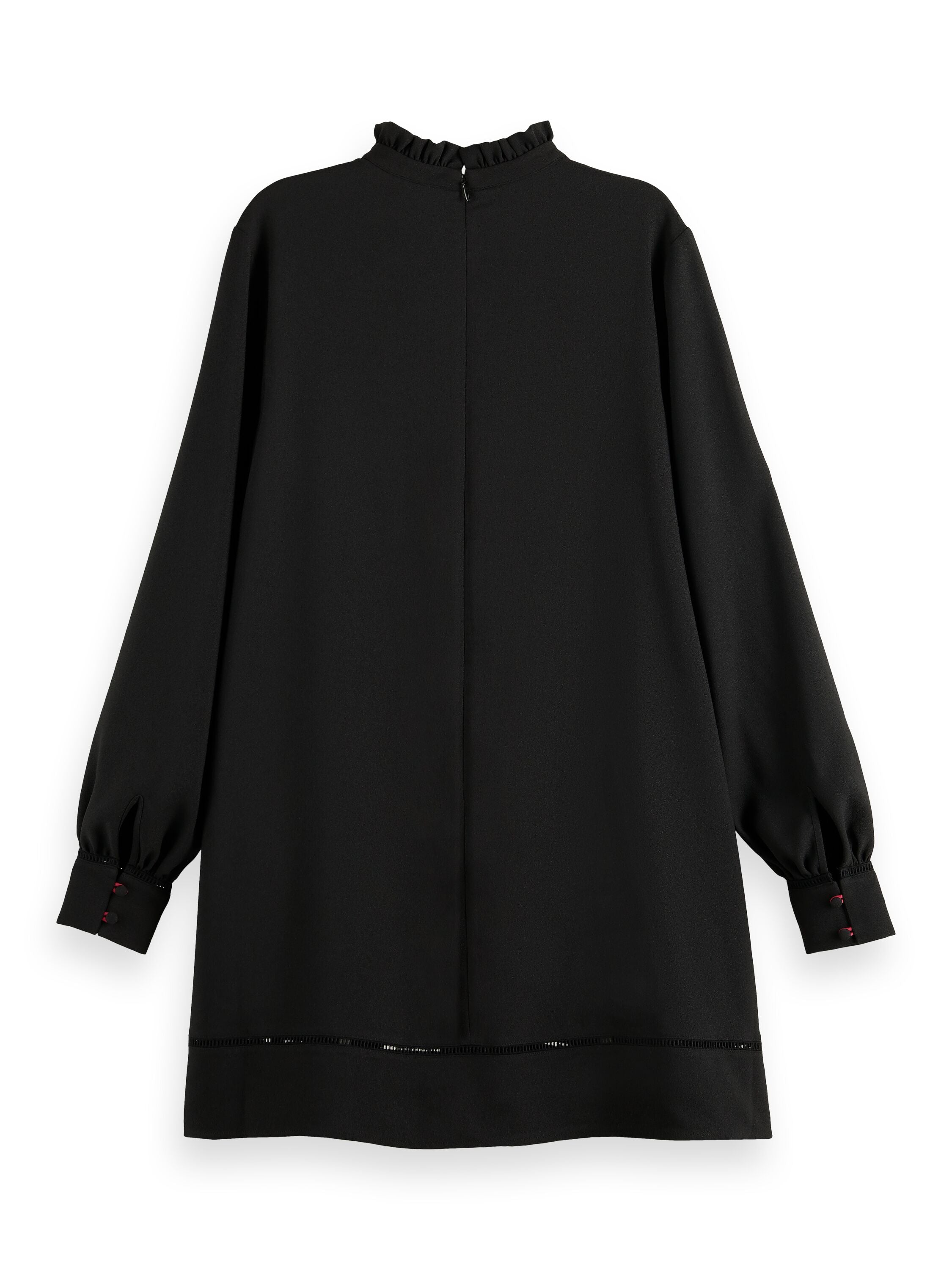 Ruffled collar mini dress
