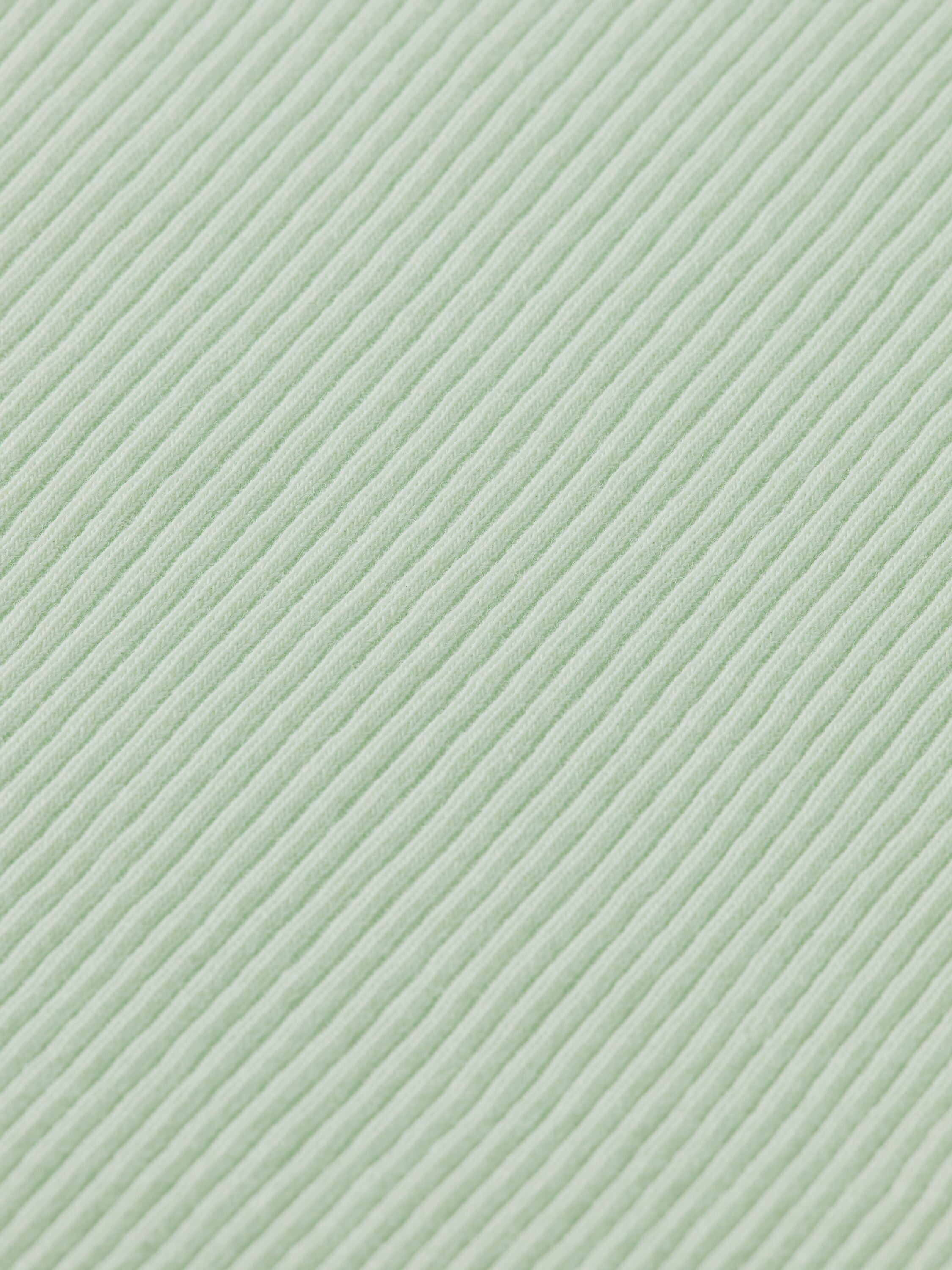 Ribbed mock neck T-shirt in Sea Green