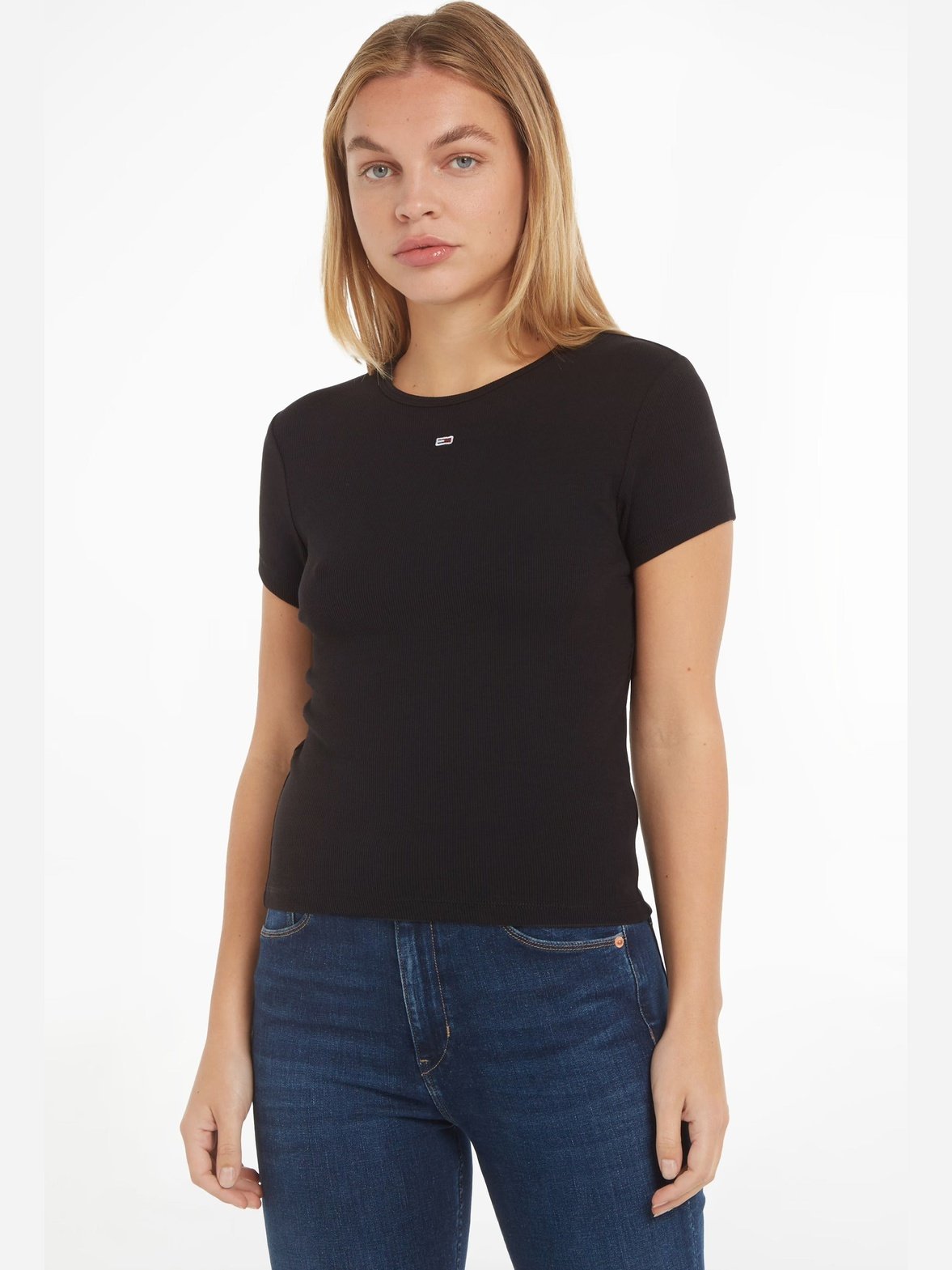 TJW BBY Essential rib short sleeve - Black
