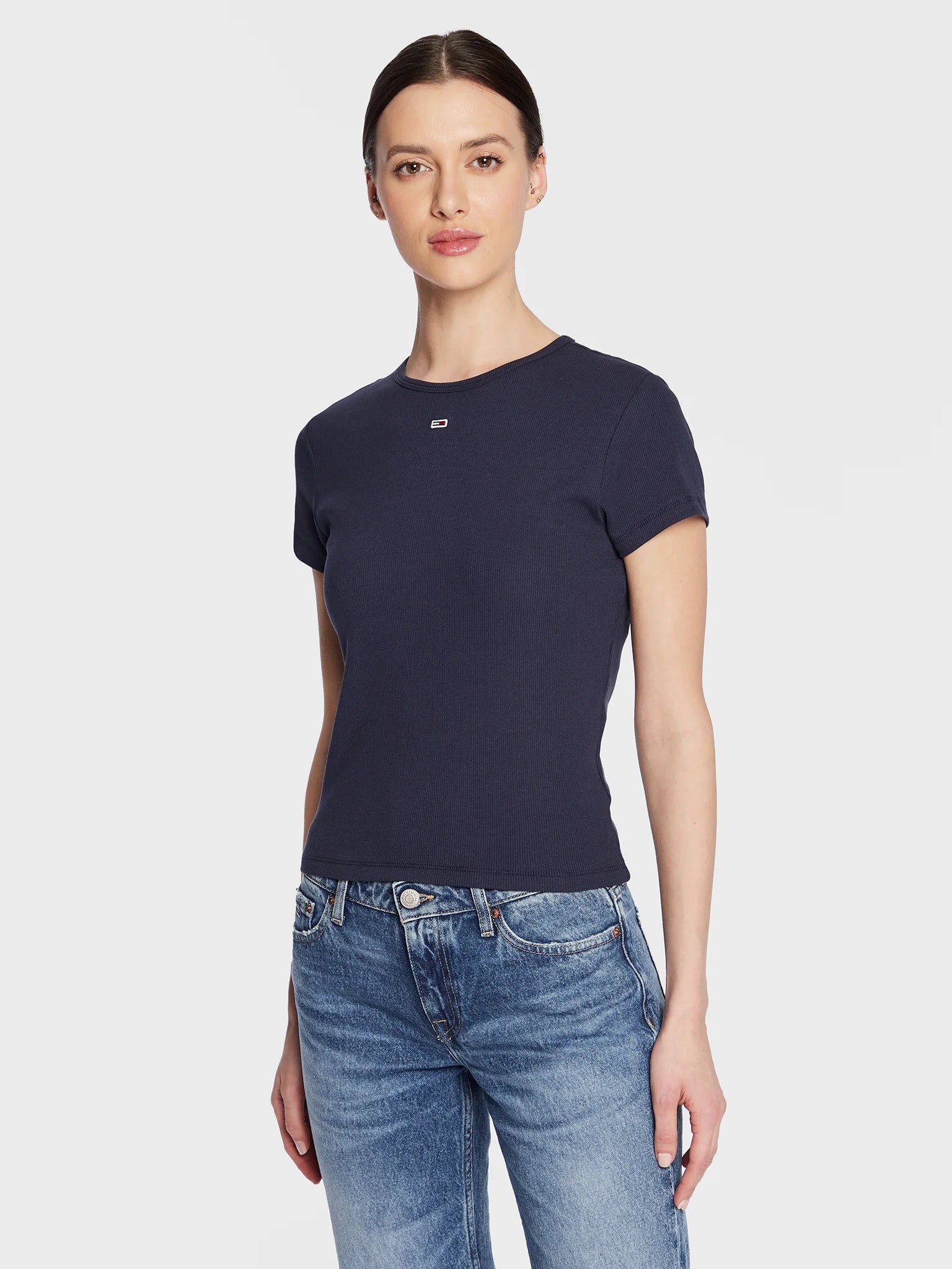 TJW BBY Essential rib short sleeve - Twilight Navy