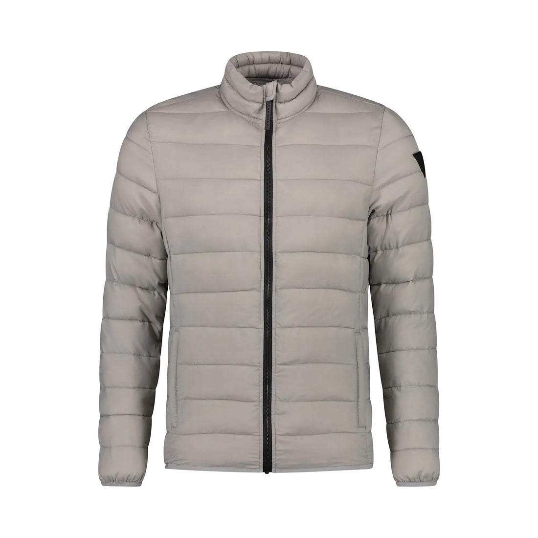 Light weight padded jacket with straight stitching