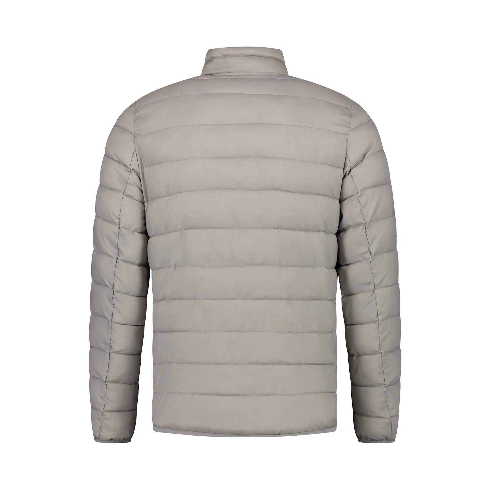 Light weight padded jacket with straight stitching