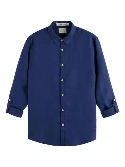 Linen long sleeve Marine