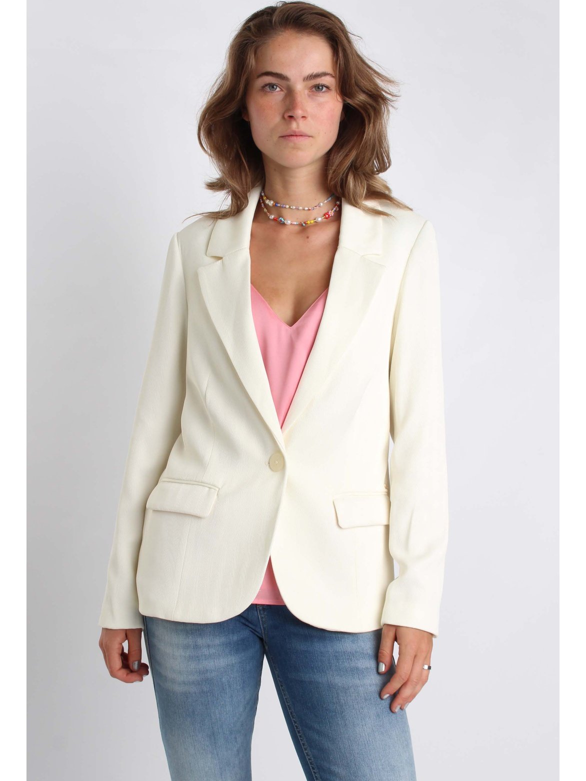 Getailleerde blazer in structured fabric