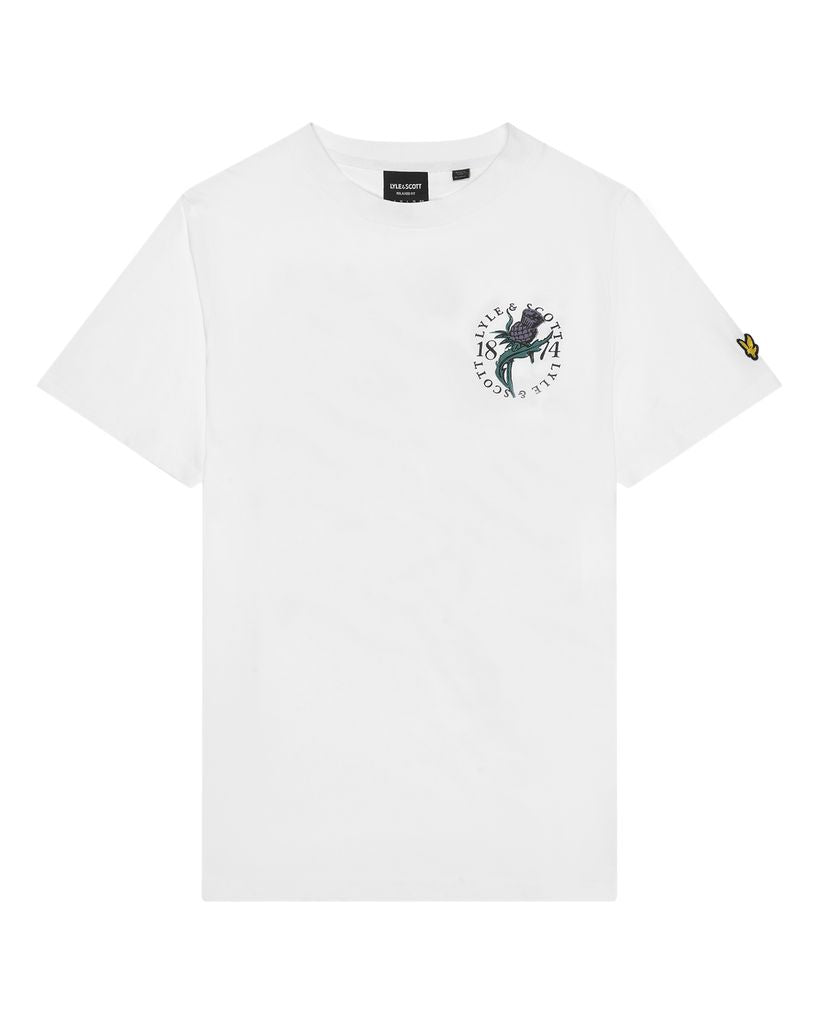Thistle Flora Print T-Shirt 626 White