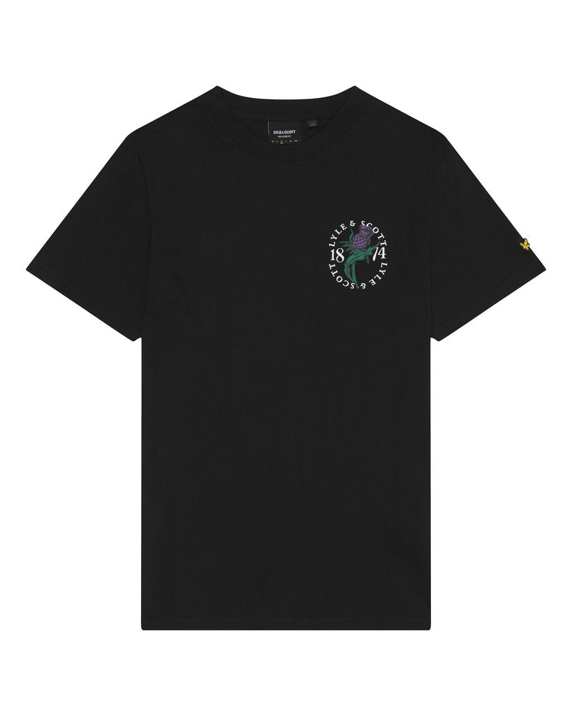 Thistle Flora Print T-Shirt X087 Saddle