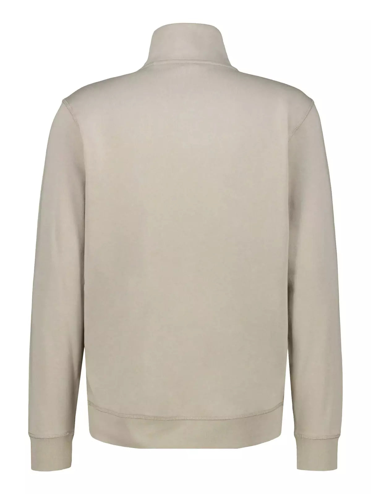 Zipper sweatshirt met logopatch - open grey
