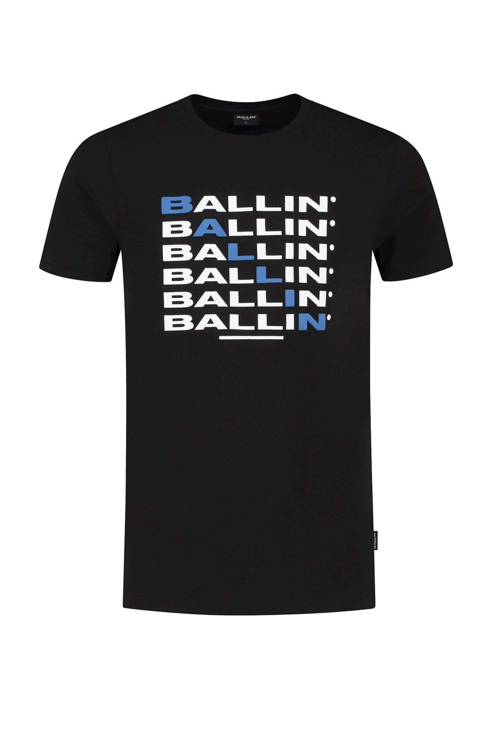 Tshirt with front print black