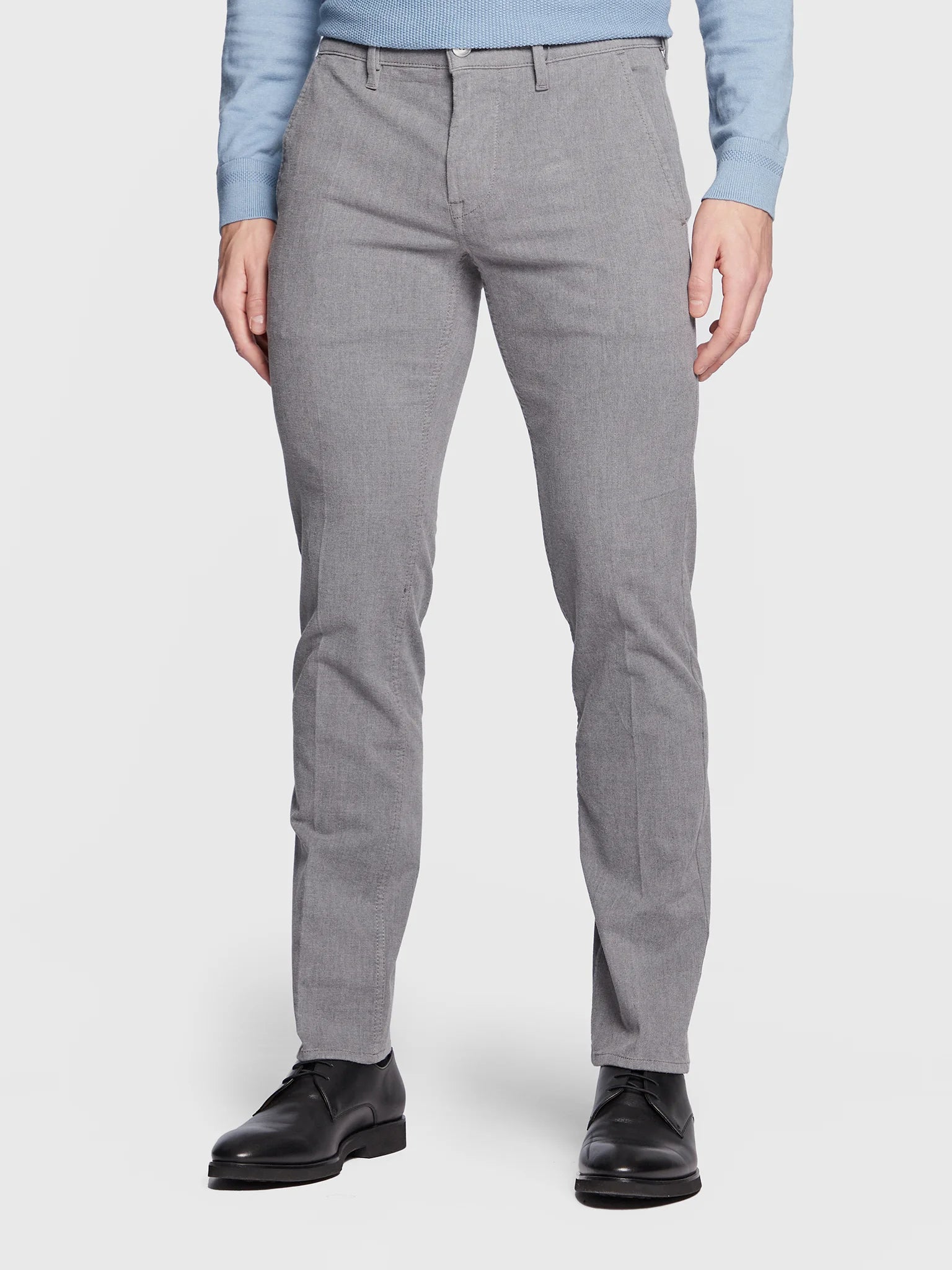 Slim chino broek - grey