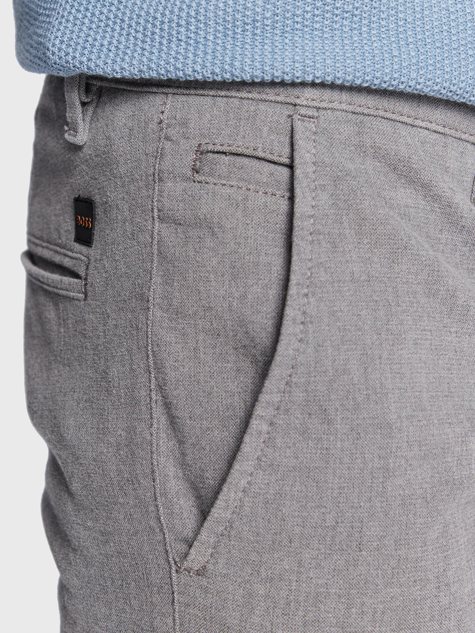 Slim chino broek - grey