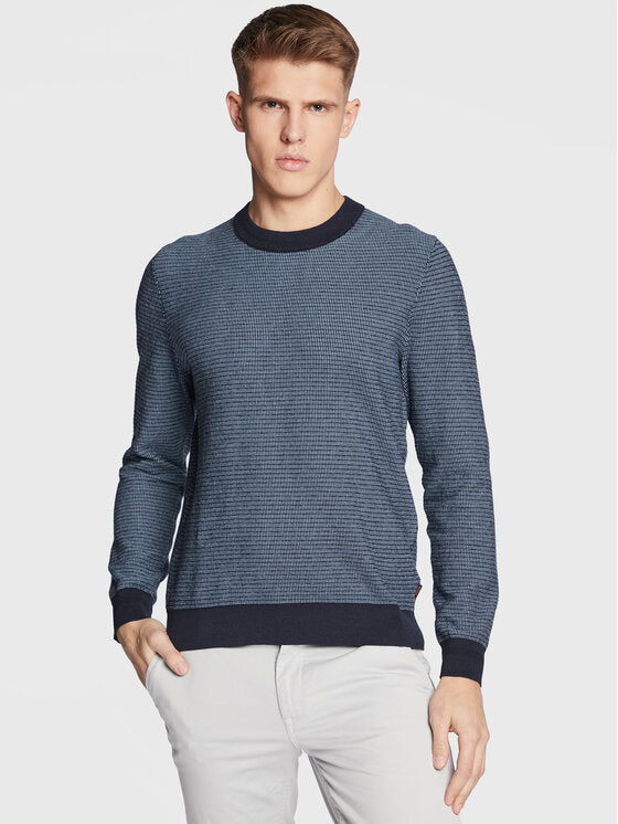 Avobano trui ronde hals - donkerblauw