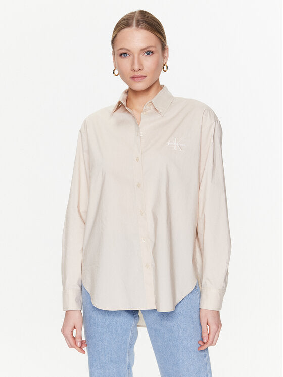Monologo relaxed shirt - Classic Beige