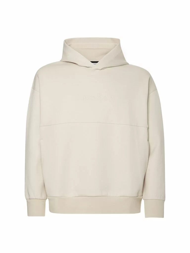 Comfort Debossed Logo Overhead Hoodie - Stony Beige