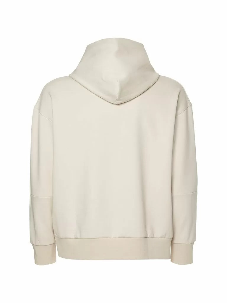 Comfort Debossed Logo Overhead Hoodie - Stony Beige