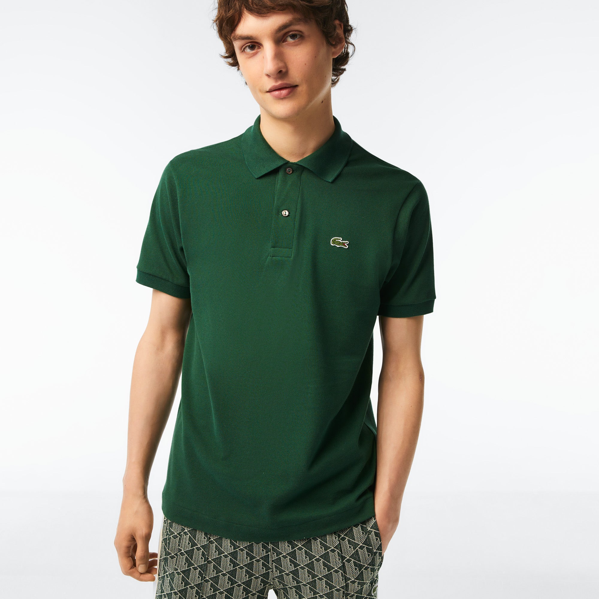 Slim fit polo Green