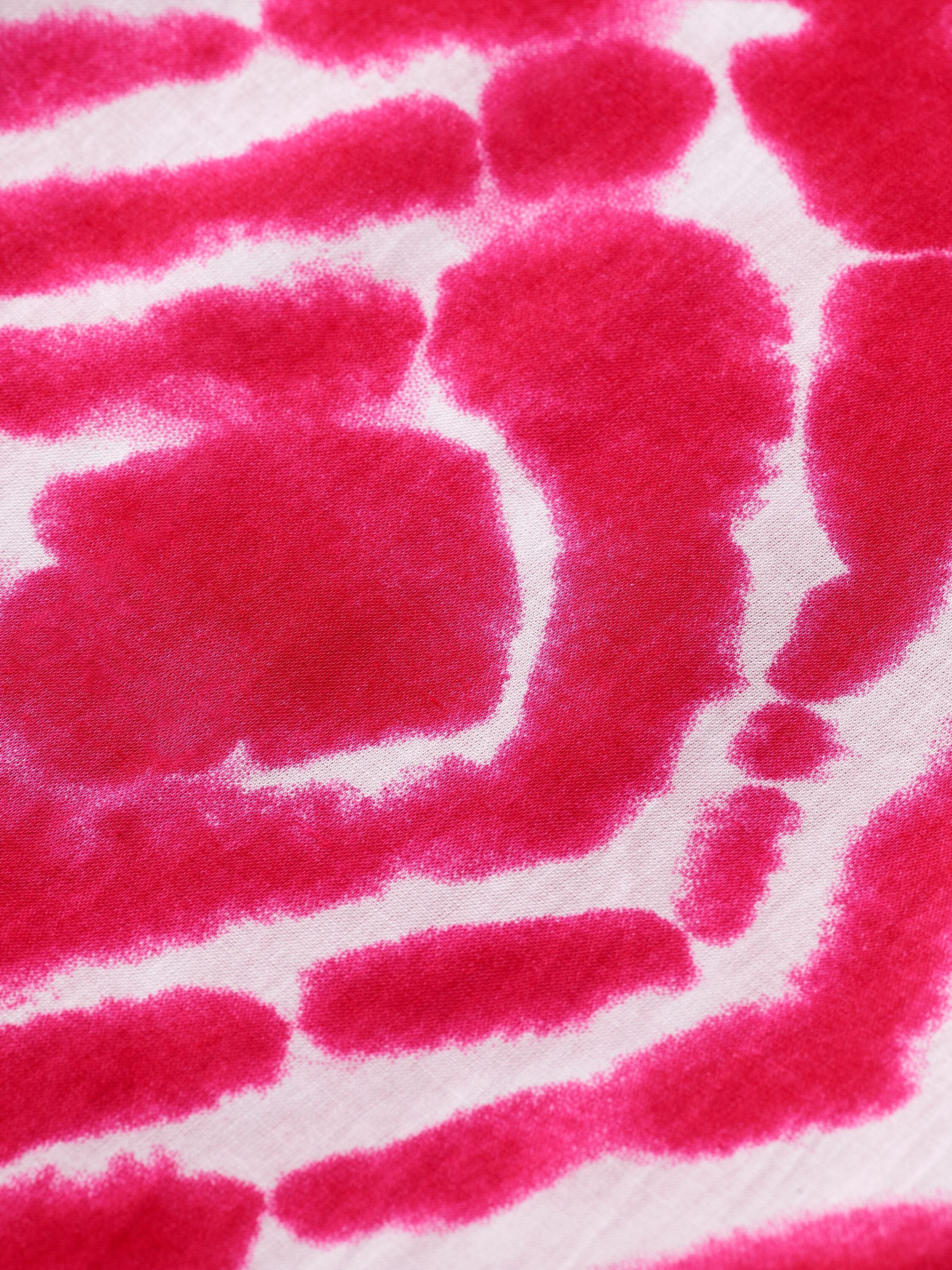 Oversized shirt with print Disco tye dye pop pink