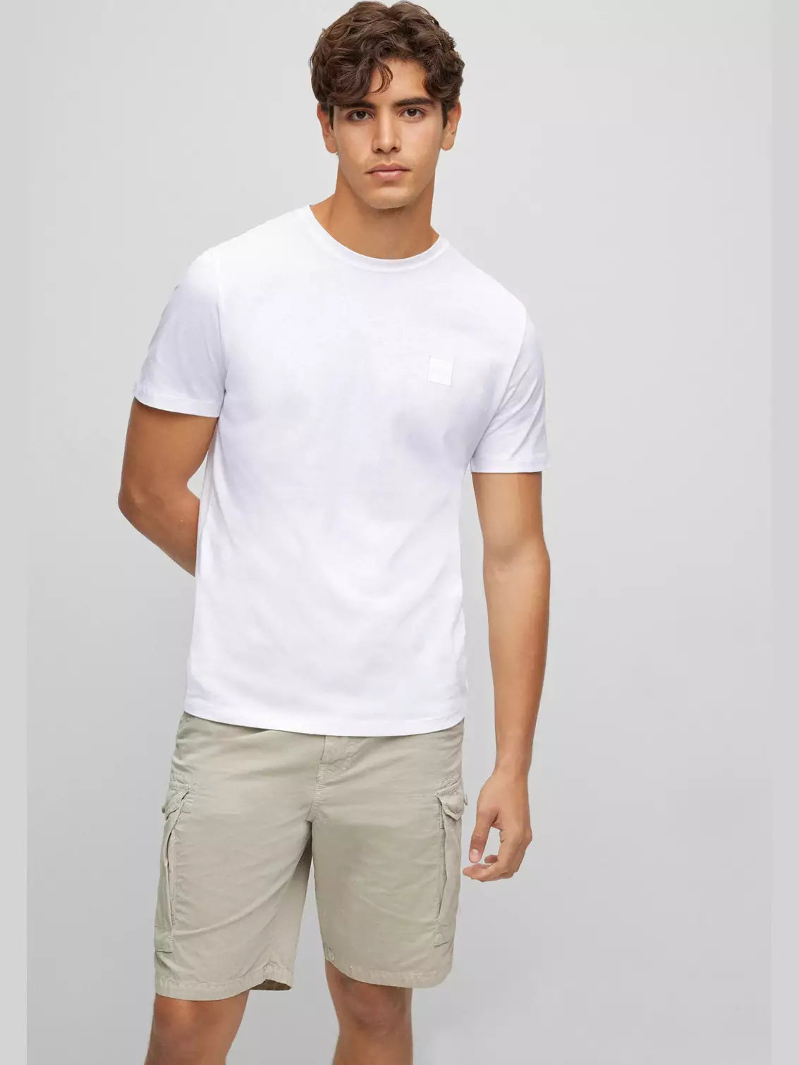Relaxed fit t-shirt logopatch - wit