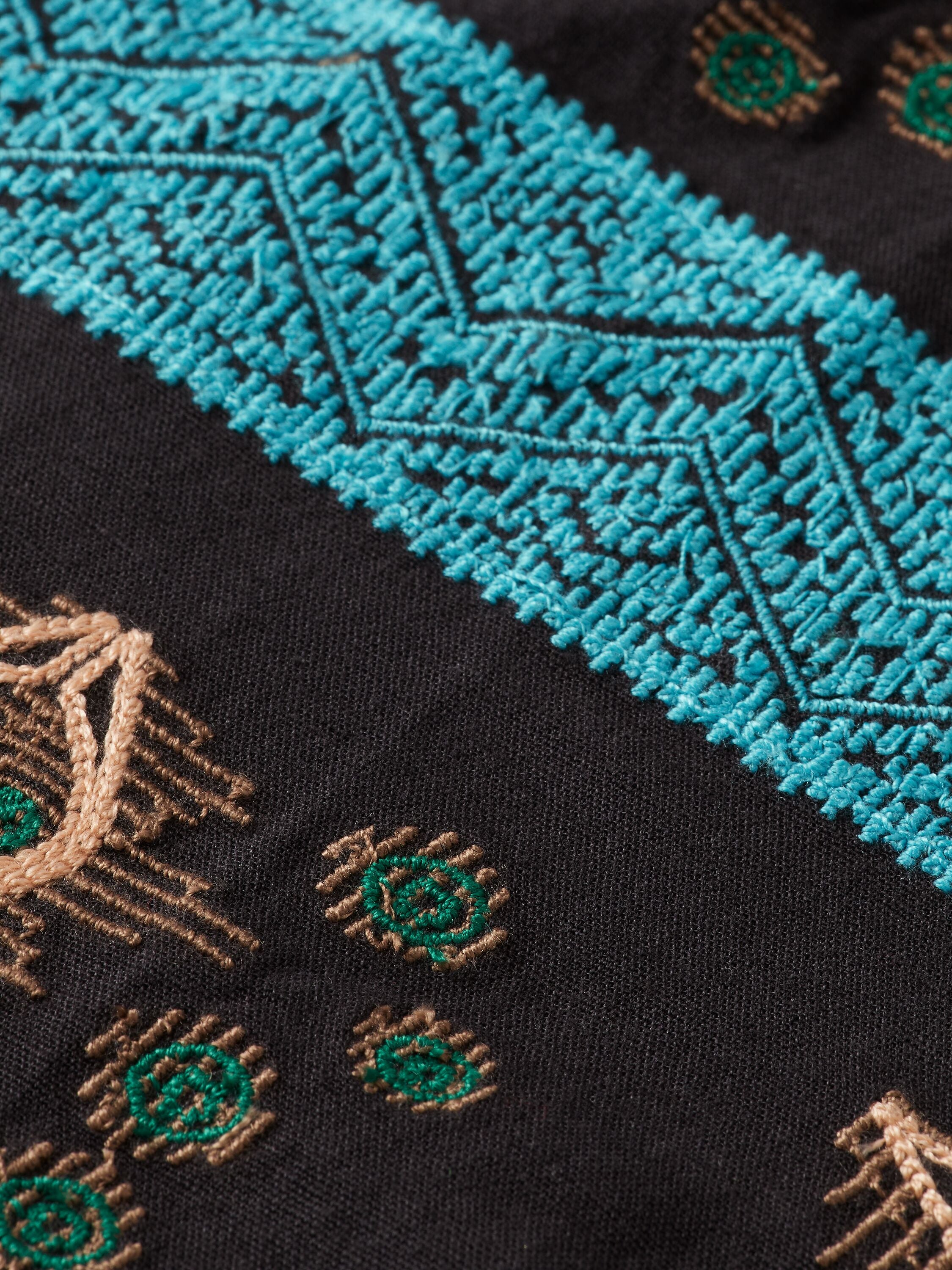 Embroidered top Charcoal