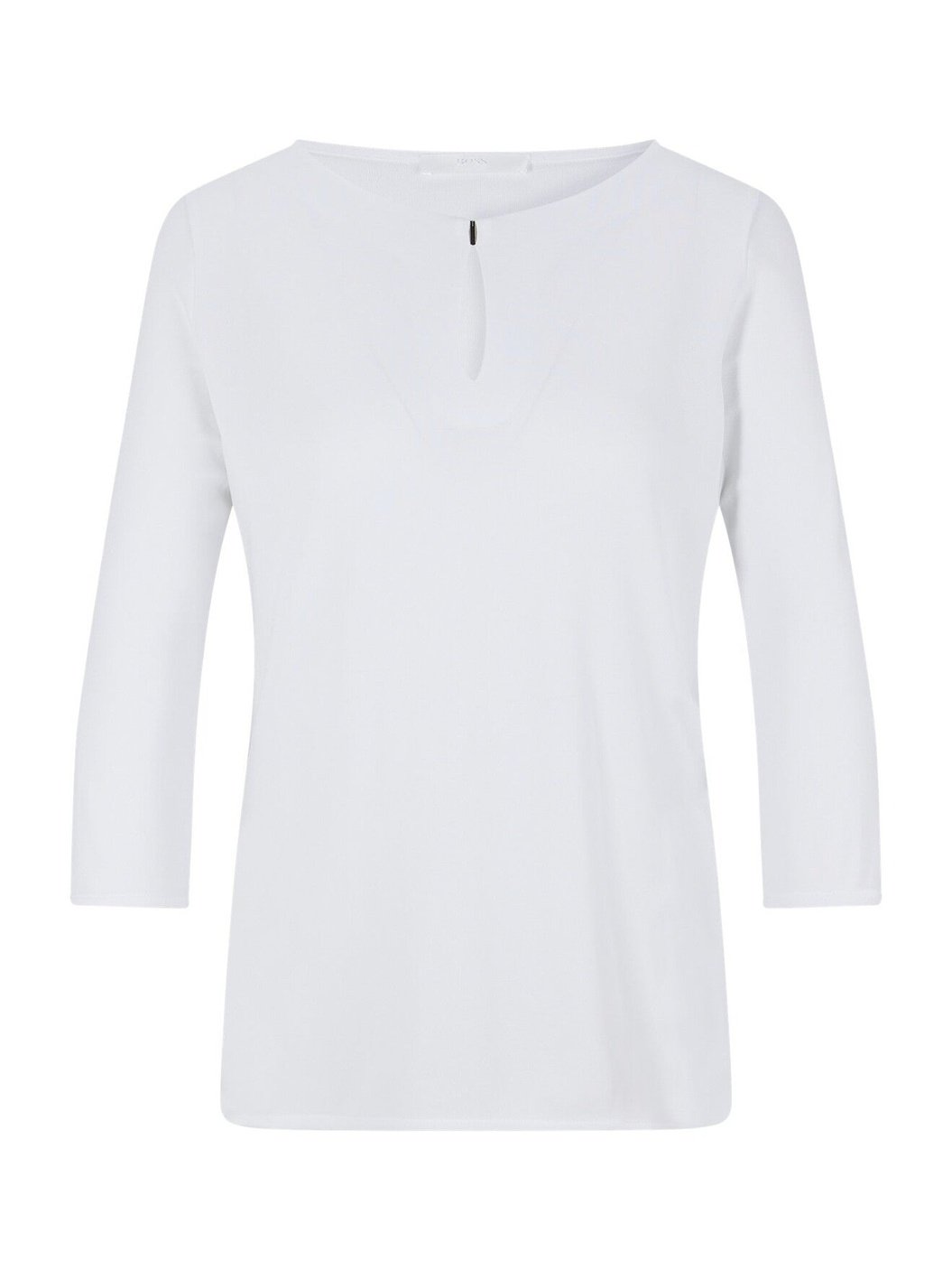 Top can crêpejersey met keyhole detail-white