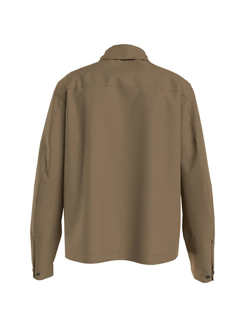 Shirtjack Met Rits - Naturel kaki