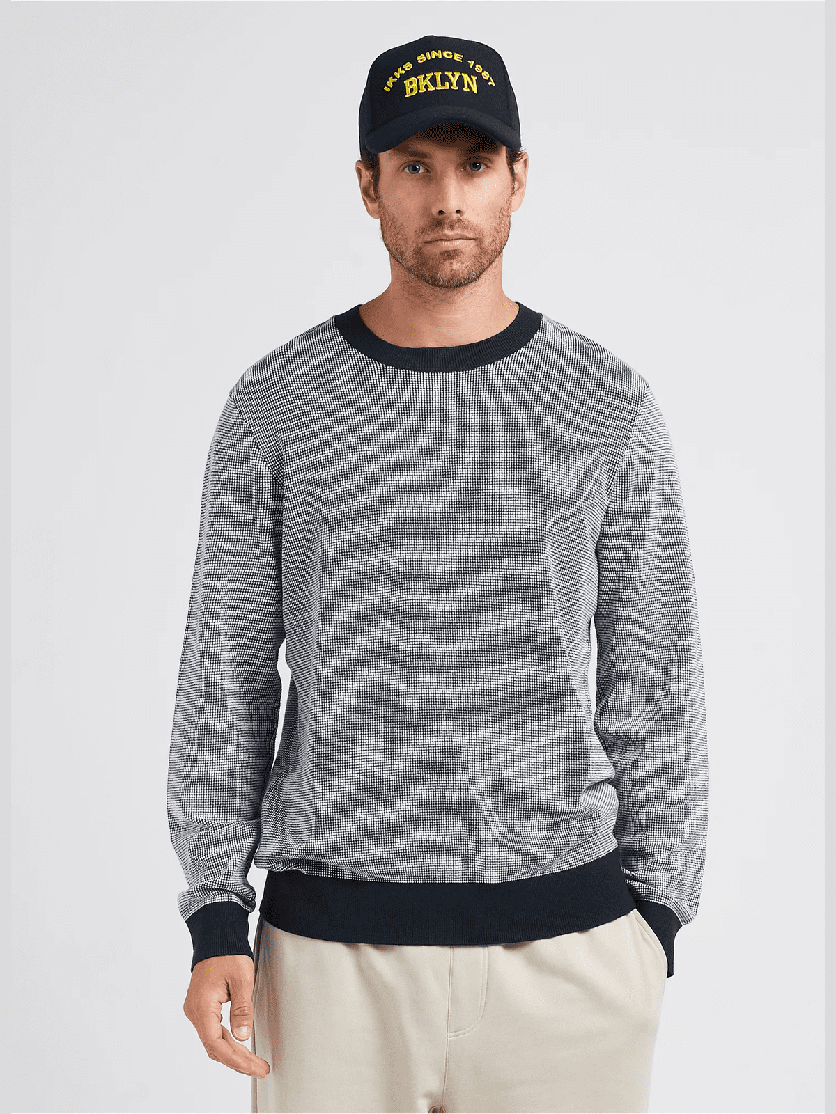 Trui colored hem 6RZM1X-NAVY/WHITE