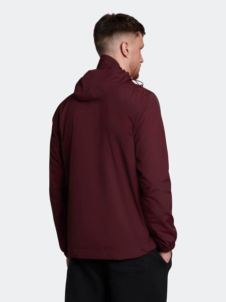 Zip Through Hooded Jacket Burgundy (z562)