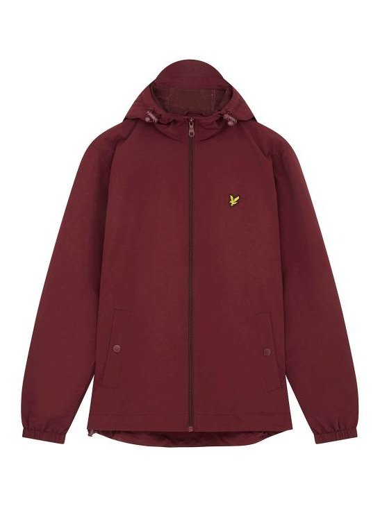 Zip Through Hooded Jacket Burgundy (z562)