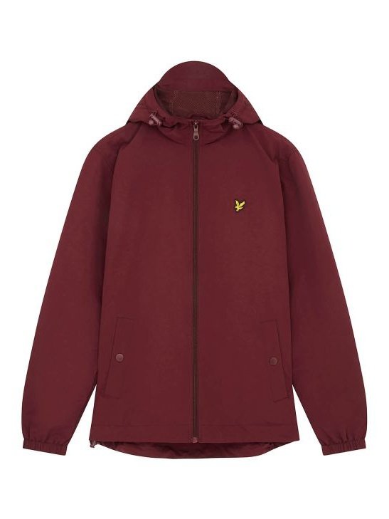 Zip Through Hooded Jacket Burgundy (z562)
