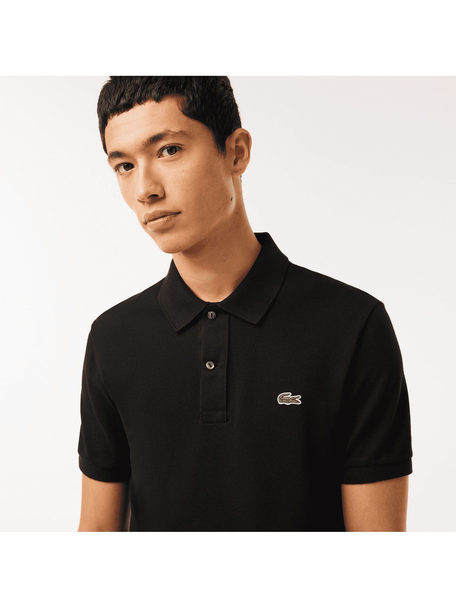 Slim fit polo Black