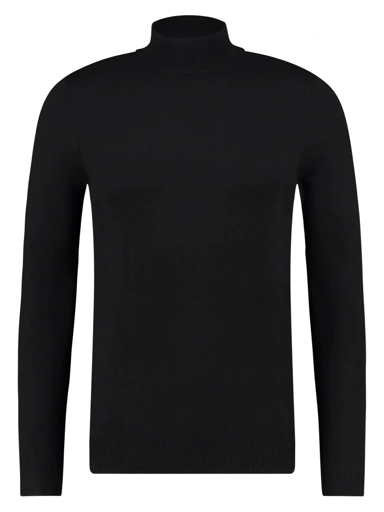 Essential Knit Mockneck LS 000002 - Black