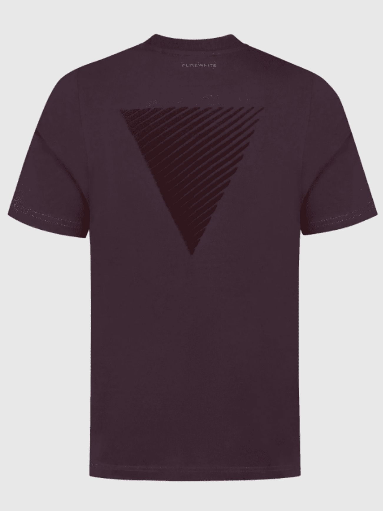 T-shirt with front print and back print 000026 - Aubergine