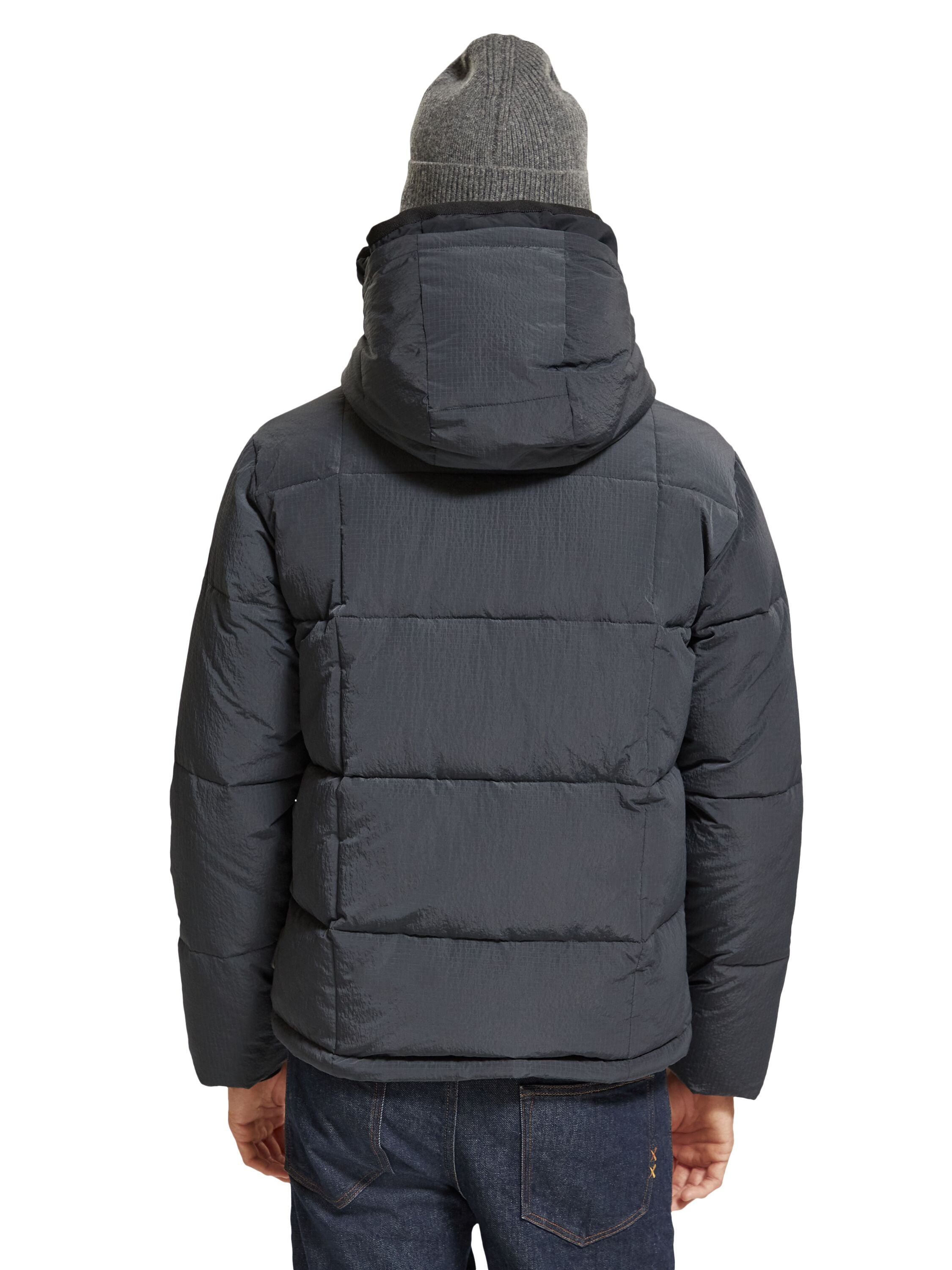 Hooded Puffa Jacket Black