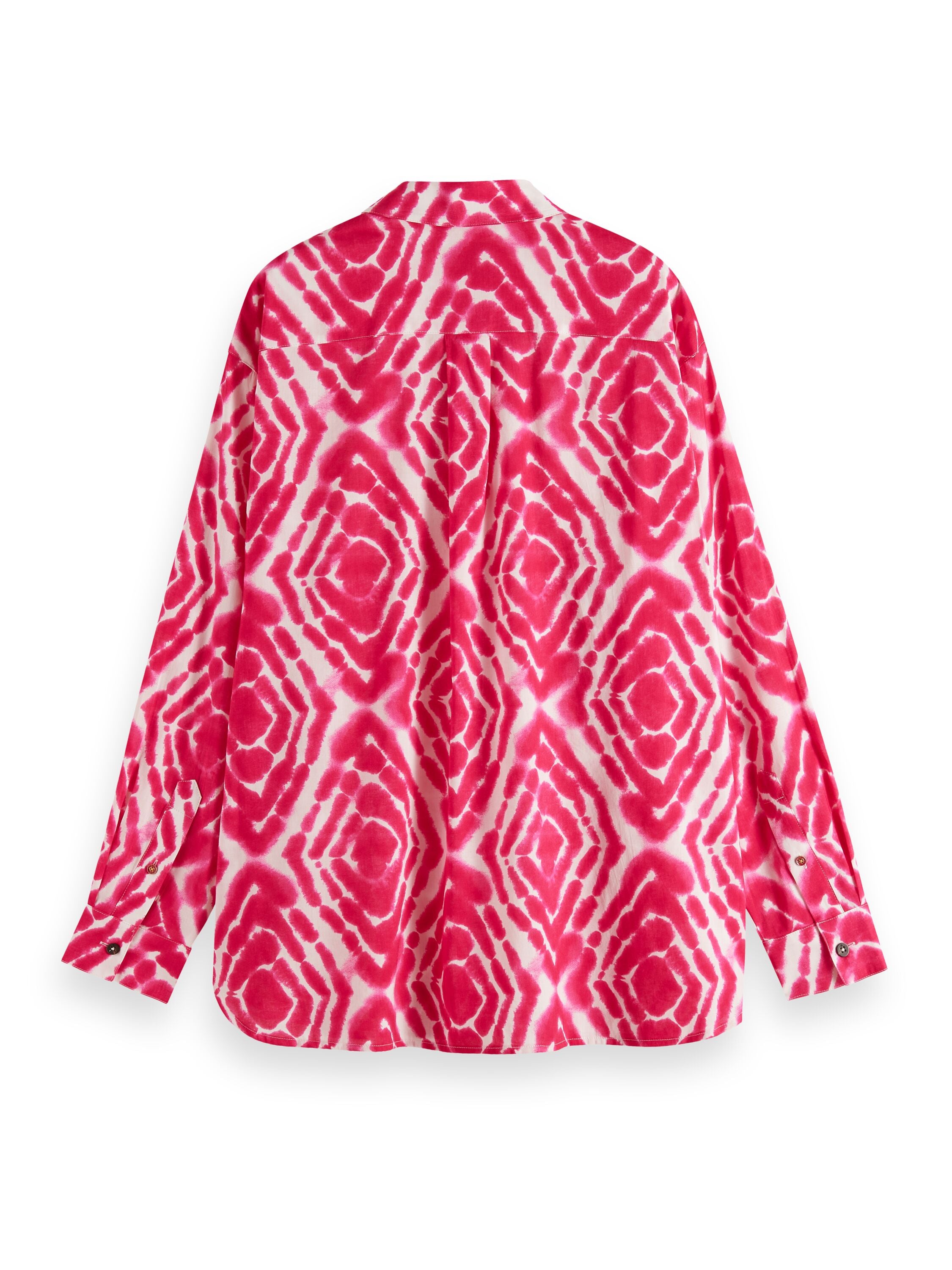 Oversized shirt with print Disco tye dye pop pink