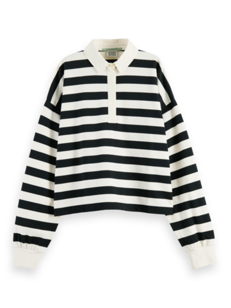 Mixed stripe baseball long sleeve t-shirt