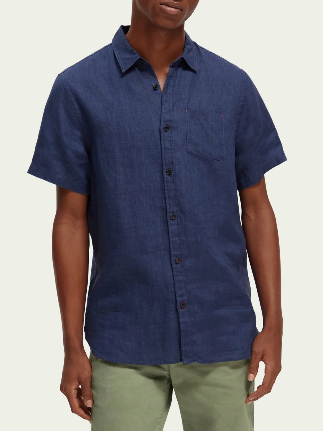Linen short sleeve Marine