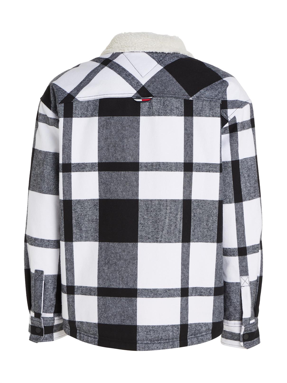 TJM CHECK SHERPA LINED OVERSHIRT BLACK CHECK