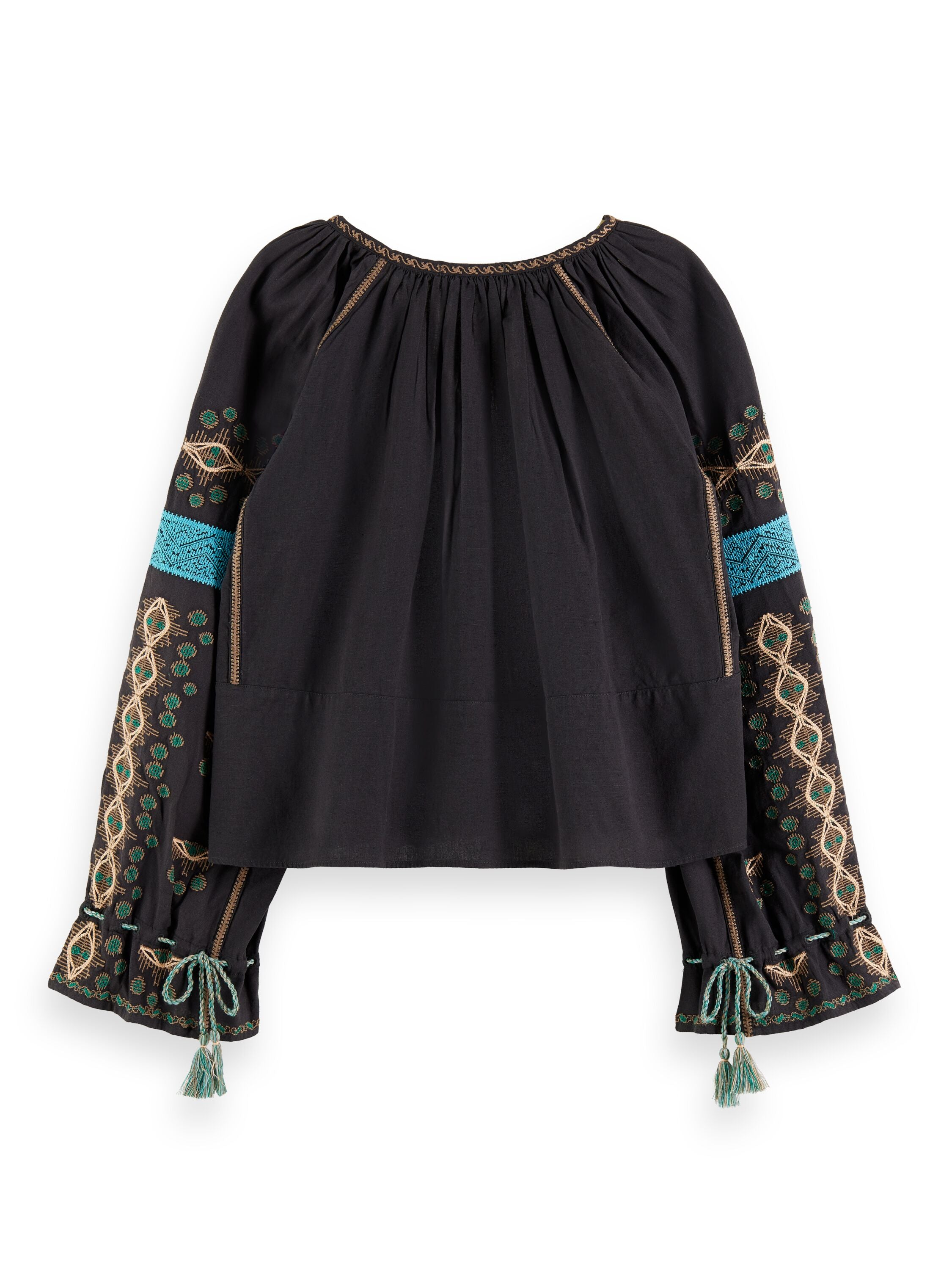 Embroidered top Charcoal