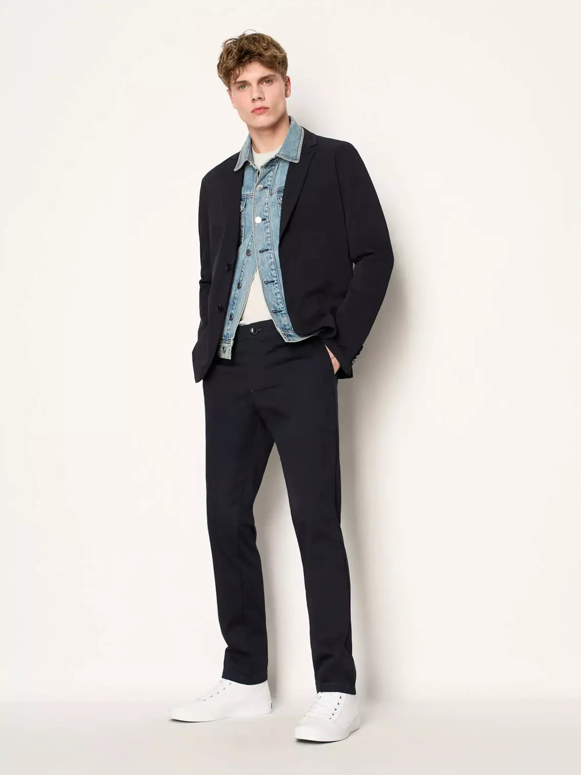PANTALONI DEEP NAVY 8NZP20-DEEP NAVY