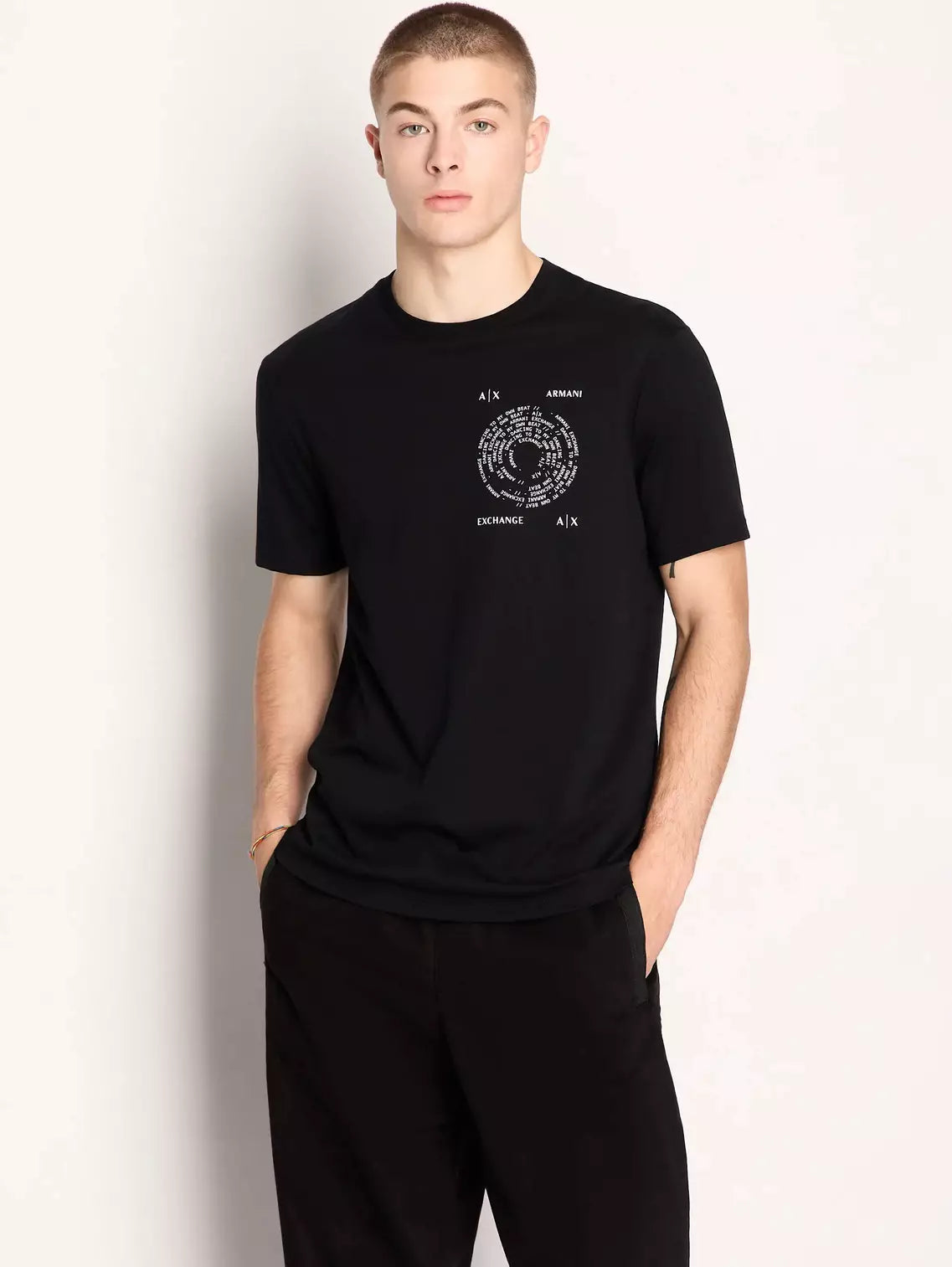 T-SHIRT with circle 6RZTAE-BLACK