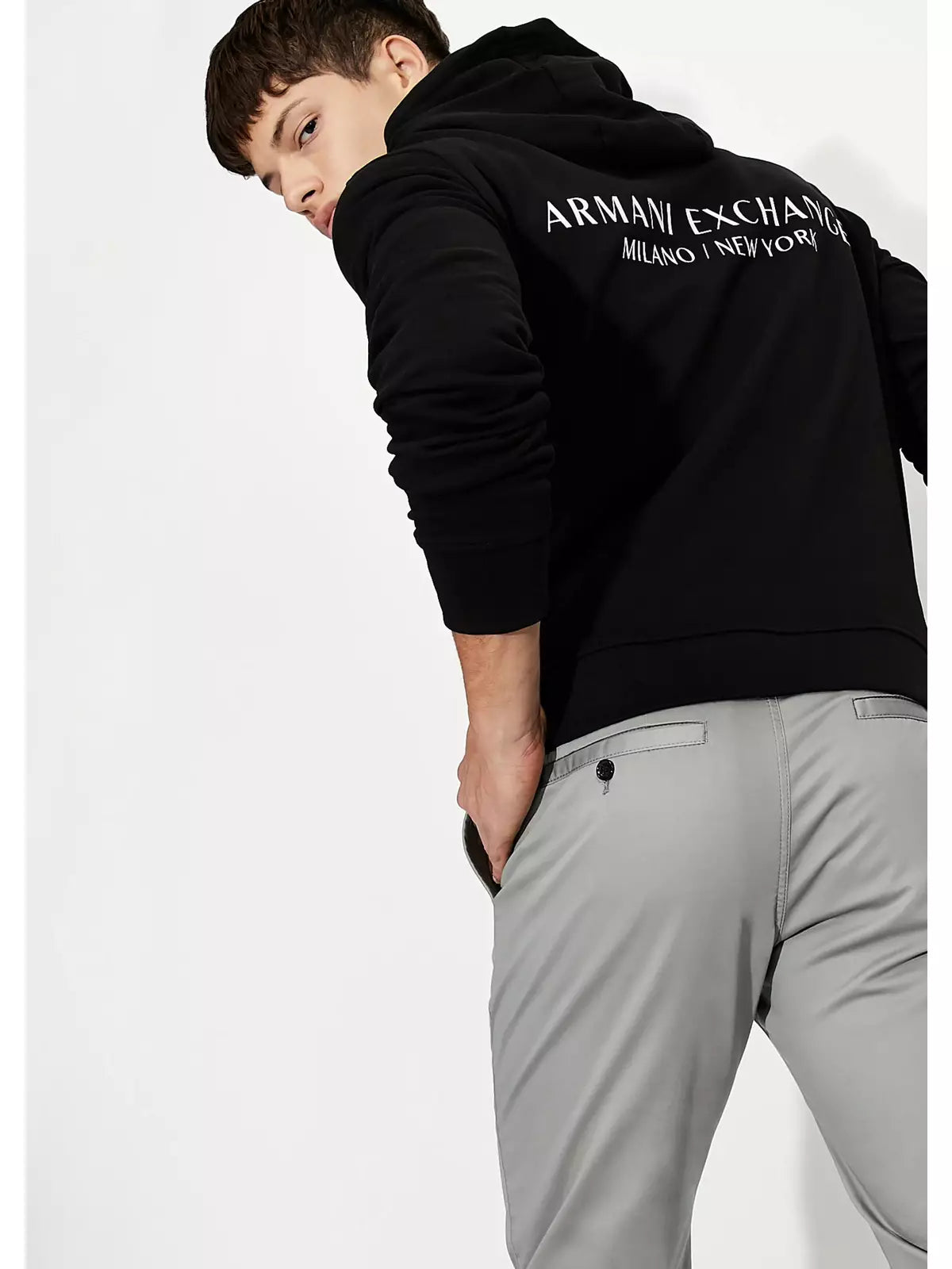 Sweater with back & front logo 8NZM94-BLACK