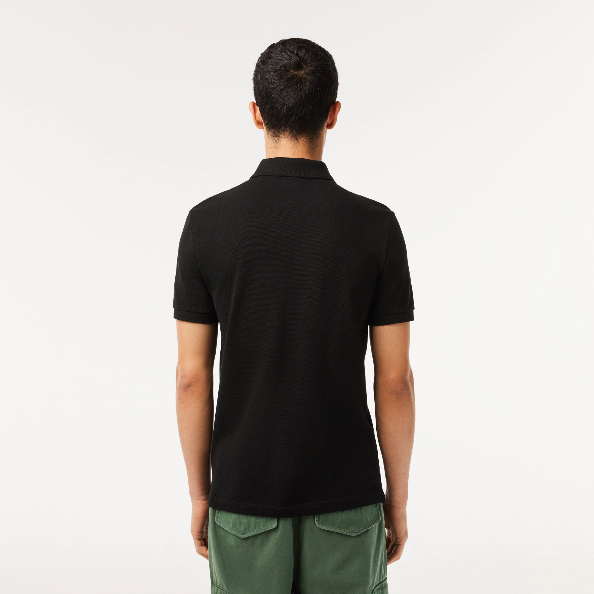 Slim fit polo Black