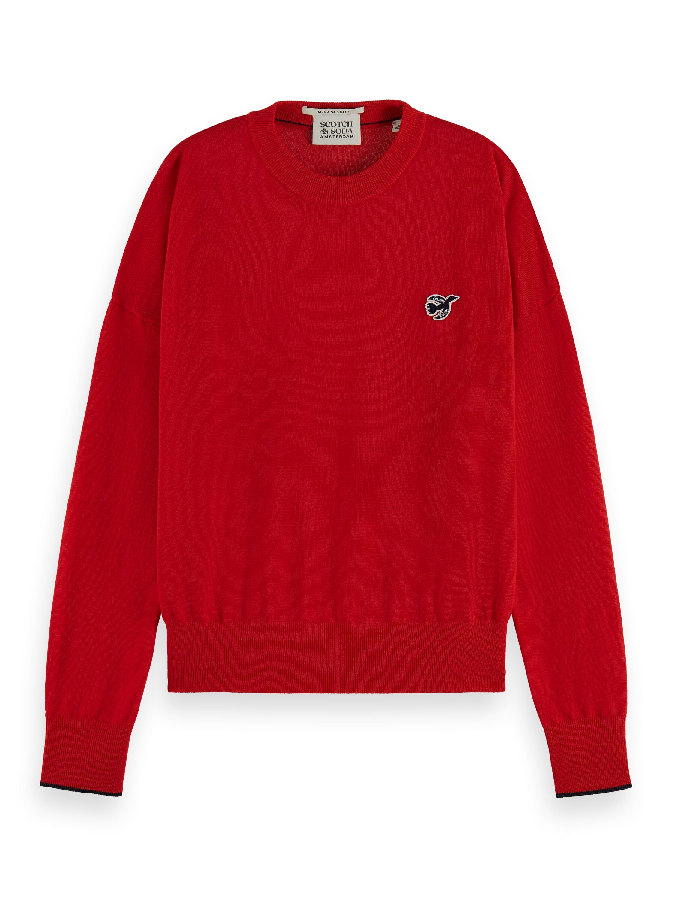 The free spirit peace bird crew neck pullover Amp Red