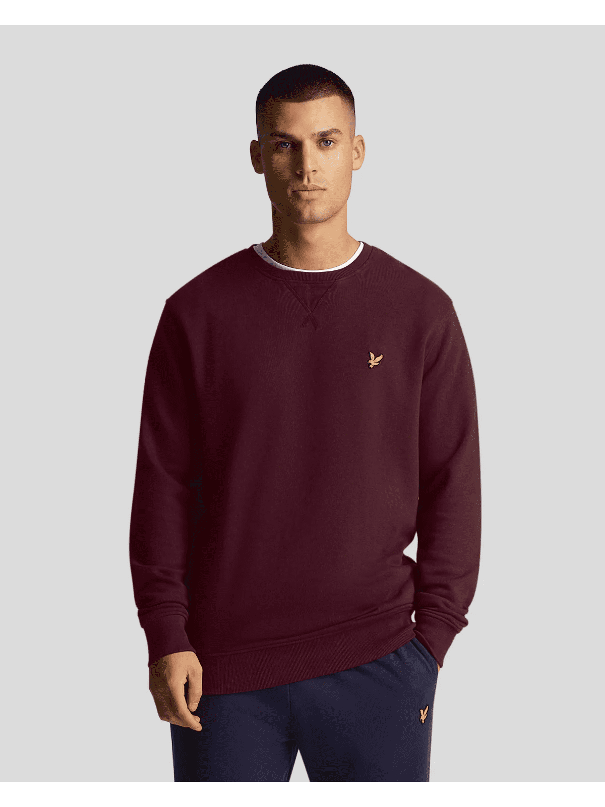 Crew Neck Sweatshirt Burgundy (z562)