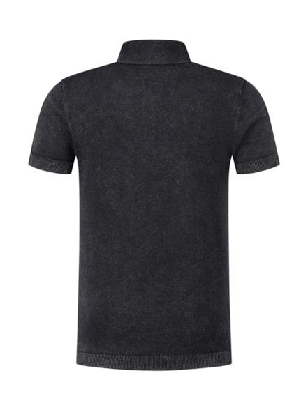 Flat knitted shirt SS polo with small logo on chest 6 - Antra