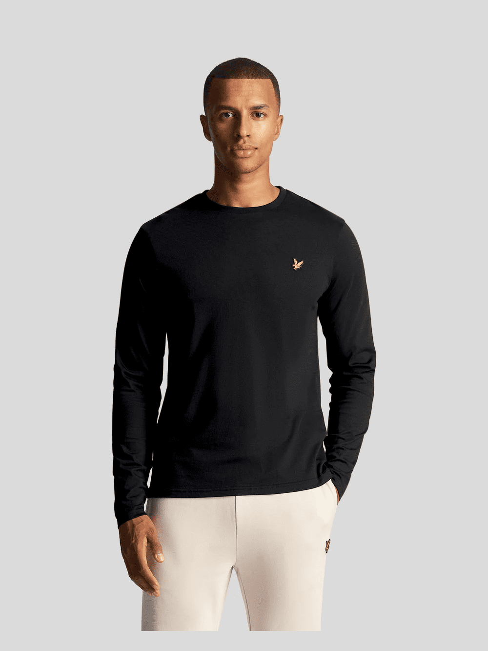 Plain longsleeve t-shirt - Jet Black (z865)