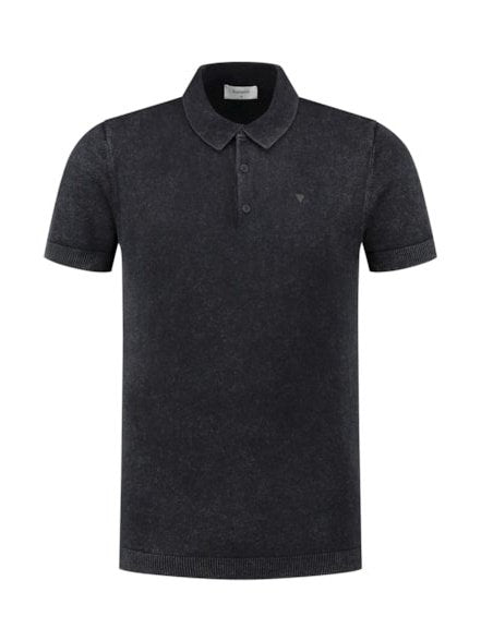 Flat knitted shirt SS polo with small logo on chest 6 - Antra