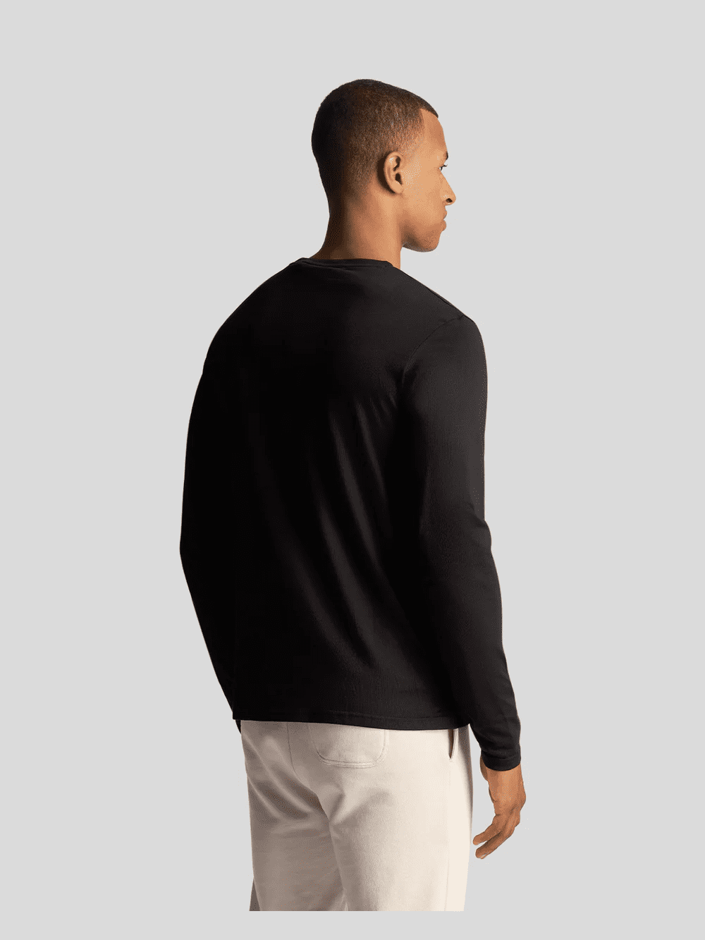 Plain longsleeve t-shirt - Jet Black (z865)