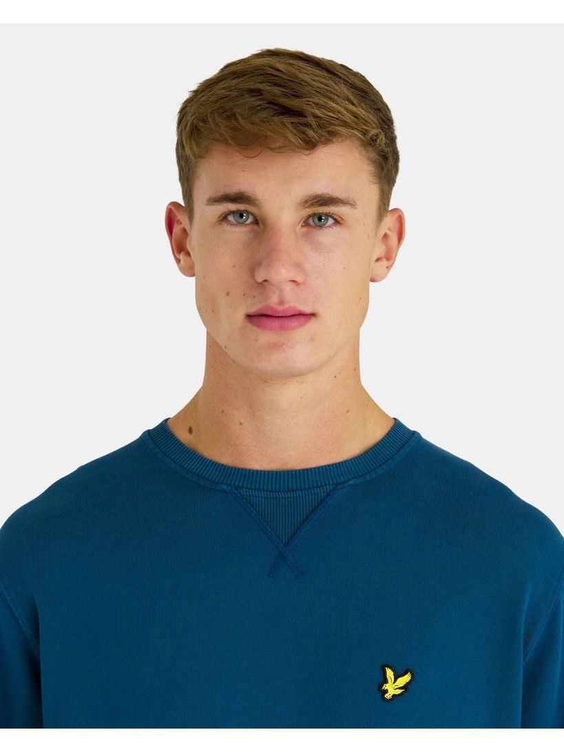 Gewassen bemanning nek sweatshirt - Apres Navy (w992)